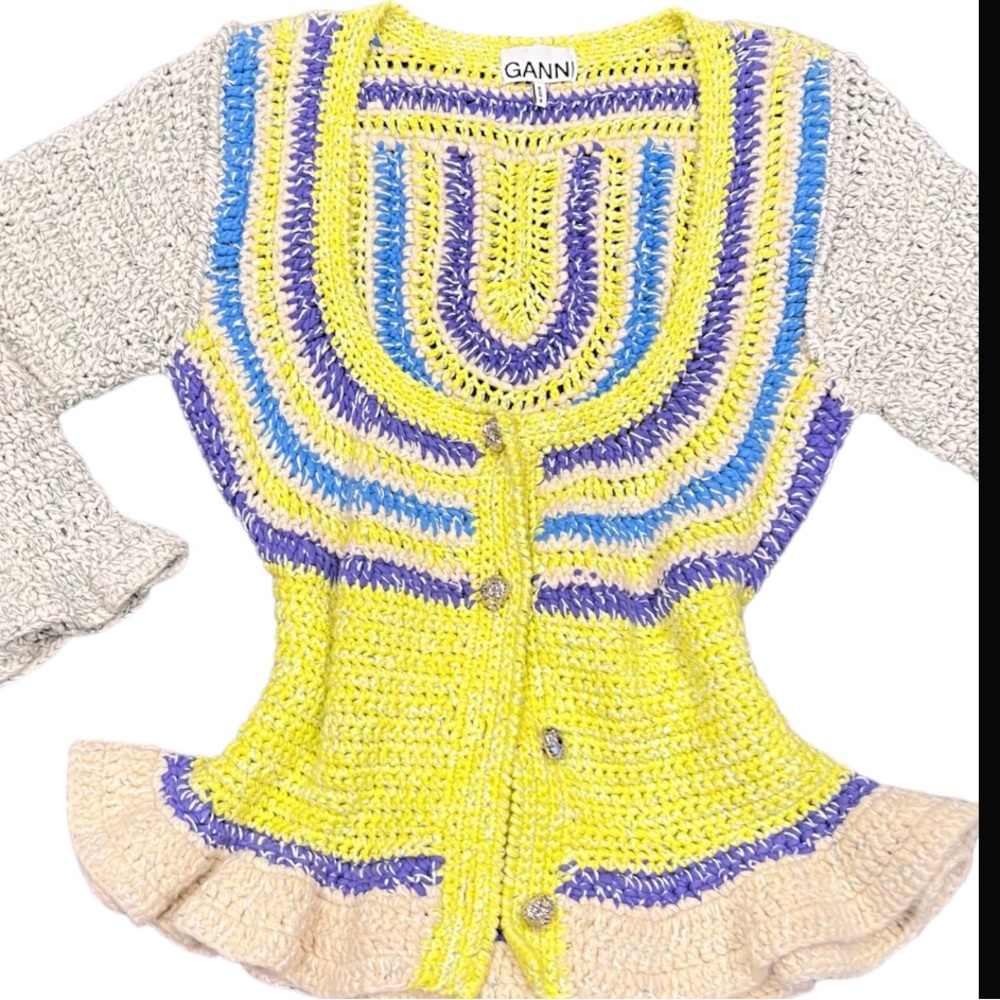 GANNI
Striped Square Neckline Sweater